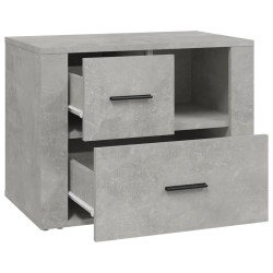 Comodino Grigio Cemento 60x36x45 cm in Legno ingegnerizzato