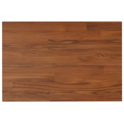 vidaXL Piano Bagno Marrone Scuro 60x40x1,5cm Legno Massello Trattato