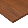 vidaXL Piano Bagno Marrone Scuro 60x40x1,5cm Legno Massello Trattato