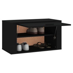 vidaXL Scarpiera a Parete nero 70x35x38 cm Legno ingegnerizzato