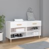 vidaXL Scarpiera Bianco Lucido 102x35x55 cm in Legno ingegnerizzato