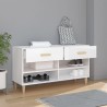 vidaXL Scarpiera Bianco Lucido 102x35x55 cm in Legno ingegnerizzato