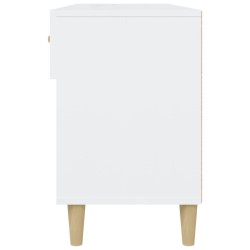 vidaXL Scarpiera Bianco Lucido 102x35x55 cm in Legno ingegnerizzato