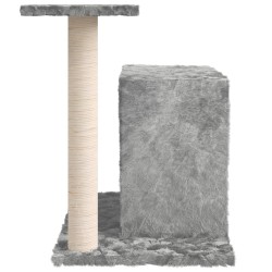 vidaXL Albero per Gatti con Tiragraffi in Sisal Grigio Chiaro 51 cm