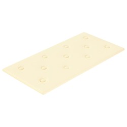 Pannelli Murali 12 pz Crema 60x30 cm Similpelle 2,16 m²