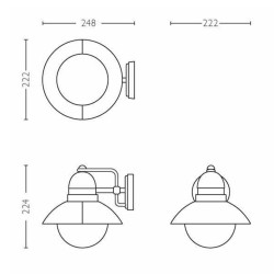 Philips myGarden Applique Hoverfly 1x60 W Nera 1723730PN