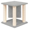 vidaXL Albero per Gatti con Tiragraffi in Sisal Grigio Chiaro 37 cm