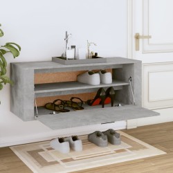 vidaXL Scarpiera a Muro Grigio Cemento100x35x38cm in Legno ingegnerizzato