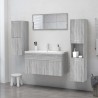 Armadietto Bagno Grigio Sonoma 30x30x130cm in Legno ingegnerizzato