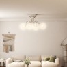 Lampada da Soffitto con Paralumi a Reticolo per 4 Luci LED G9