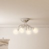 Lampada da Soffitto con Paralumi a Reticolo per 4 Luci LED G9