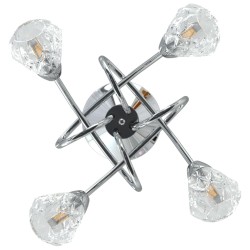 Lampada da Soffitto con Paralumi a Reticolo per 4 Luci LED G9