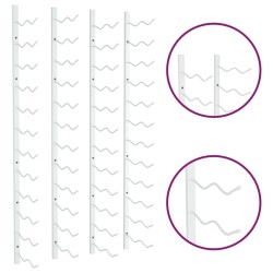 vidaXL Portavini da Parete per 24 Bottiglie 2 pz Bianchi in Ferro