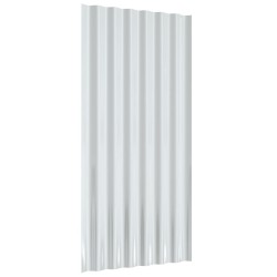 vidaXL Pannelli Tetto 36pz Acciaio Verniciato a Polvere Grigio 80x36cm