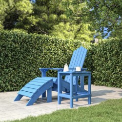 vidaXL Tavolo da Giardino Adirondack Blu Acqua 38x38x46 cm HDPE