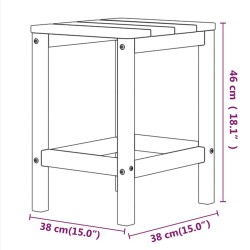 vidaXL Tavolo da Giardino Adirondack Blu Acqua 38x38x46 cm HDPE