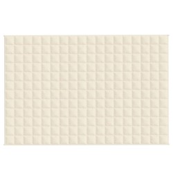 vidaXL Coperta Ponderata Crema Chiaro 122x183 cm 9 kg Tessuto