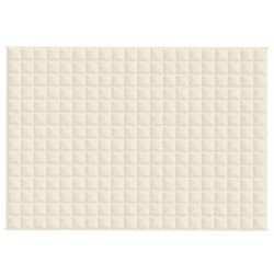 vidaXL Coperta Ponderata Crema Chiaro 137x200 cm 6 kg Tessuto