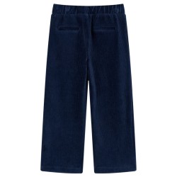 Pantaloni da Bambino in Velluto a Coste Blu Marino 140