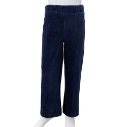 Pantaloni da Bambino in Velluto a Coste Blu Marino 140