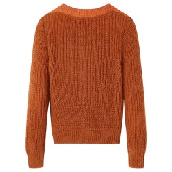 Maglione per Bambini Lavorato a Maglia Cognac 128