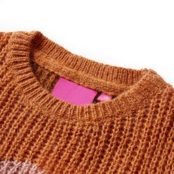 Maglione per Bambini Lavorato a Maglia Cognac 128