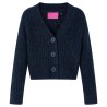 Cardigan da Bambina Lavorato a Mano Blu Marino 92