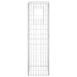 vidaXL Cesti a Gabbione a Torre 2 pz 40x40x140 cm in Ferro