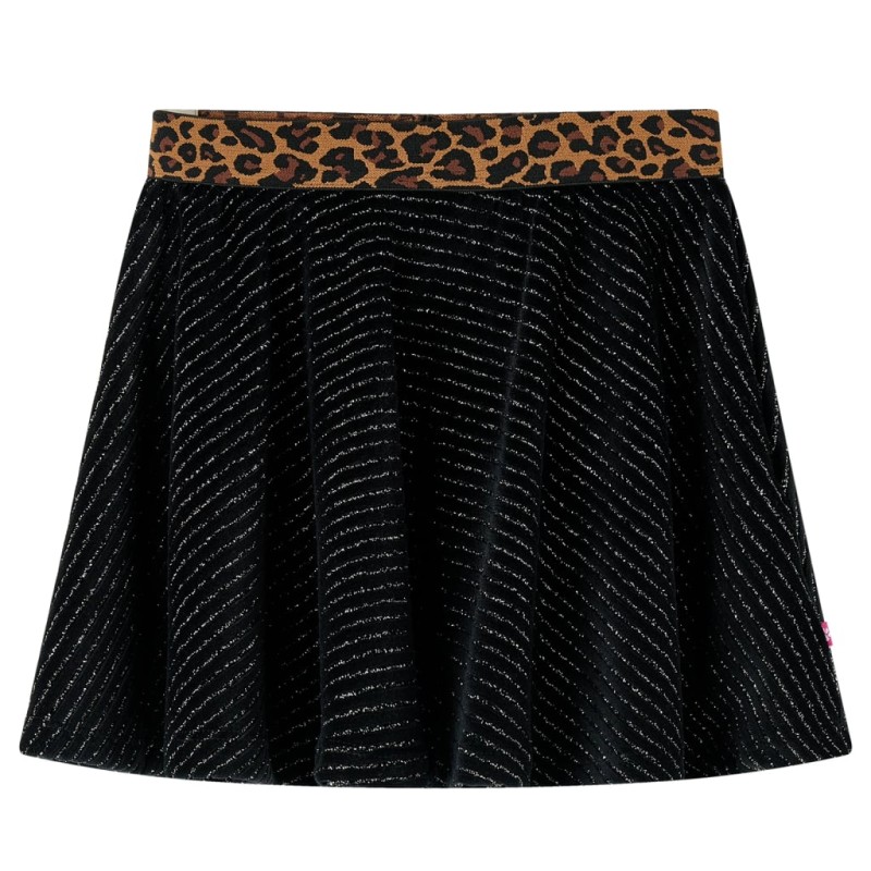 Gonna da Bambina con Vita Leopardata Nera 116