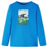 Maglietta da Bambino Maniche Lunghe Giocatore Calcio Blu Cobalto 104