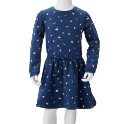 Abito da Bambina a Maniche Lunghe Blu Marino 104