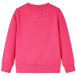 Felpa per Bambini con Pavone in Paillettes Rosa Brillante 92