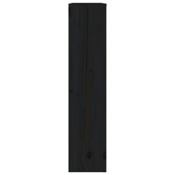 Copertura Termosifone Nera 79,5x19x84 cm Legno Massello Pino