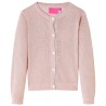 Cardigan da Bambina Lavorato a Maglia Rosa Tenue 92