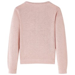 Cardigan da Bambina Lavorato a Maglia Rosa Tenue 92