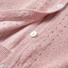 Cardigan da Bambina Lavorato a Maglia Rosa Tenue 92