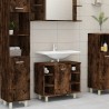 vidaXL Armadietto Bagno Rovere Fumo 60x32x53,5 cm in Legno ingegnerizzato