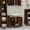 vidaXL Armadietto Bagno Rovere Fumo 60x32x53,5 cm in Legno ingegnerizzato