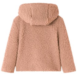 Giacca Cappuccio Bambina Pelliccia Sintetica Teddy Cognac Chiaro 104