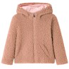 Giacca con Cappuccio da Bambina Pelliccia Sintetica Teddy Cognac 128