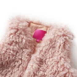 Gilet da Bambina in Pelliccia Sintetica Rosa Chiaro 140