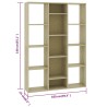   Libreria/Divisorio Rovere Sonoma 100x24x140 cm in Truciolato