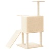 vidaXL Albero per Gatti con Tiragraffi in Sisal Crema 109 cm