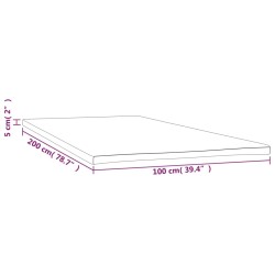 vidaXL Coprimaterasso 100x200x5 cm