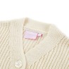 Cardigan da Bambina Lavorato a Maglia Bianco Neve 104