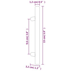 Maniglie per Mobili 10pz Argento 96mm in Acciaio Inox