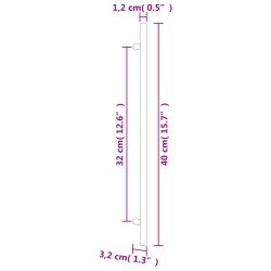 Maniglie per Mobili 5pz Argento 320mm in Acciaio Inox