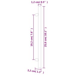 Maniglie per Mobili 5pz Nere 192mm in Acciaio Inox