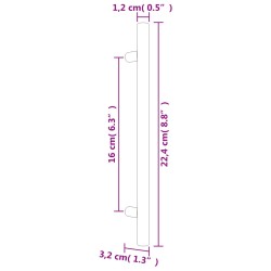 Maniglie per Mobili 10pz Bronzo 160mm in Acciaio Inox