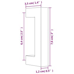 Maniglie per Mobili 10pz Nere 64mm in Acciaio Inox